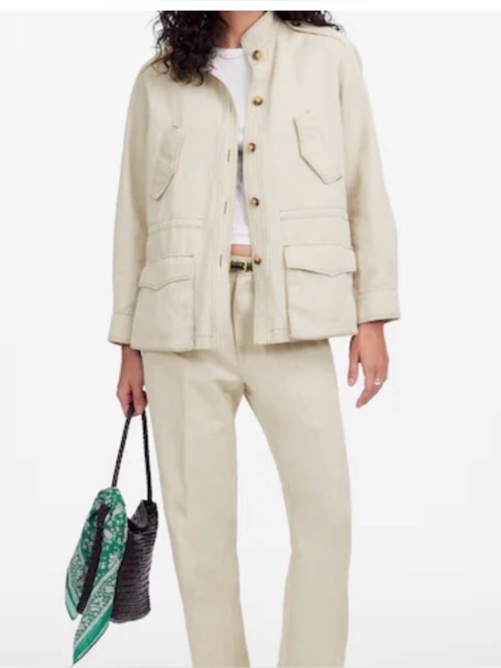 MadewellCinched Utility Jacket in Italian Linen Twill large new without tags